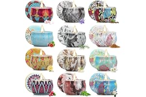 Yinuo Mirror Geschenke für Frauen, 12 * 70g Duftkerzen Geschenkset für Frauen, Sojawachs Aromatherapie Kerzen für Muttertag,Weihnachten,Geburtstag, Valentinstag, Bad, Yoga