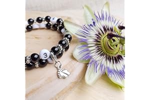 Naïris bijoux Bracelet d'allaitement agate - permet de noter l'heure de la dernière tétée ou dernier biberon - modèle Sokvy