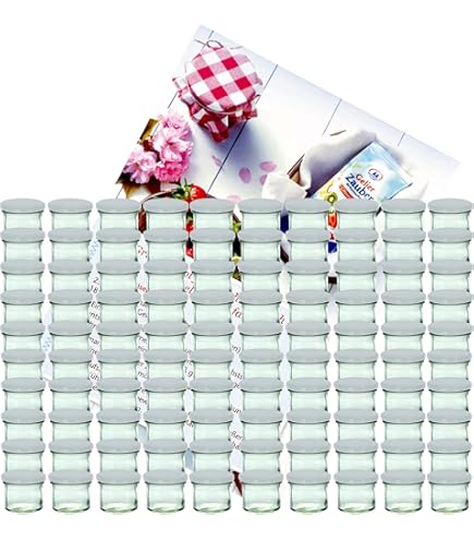 MamboCat Set van 12 weckpotten, 125 ml, met gouden deksel, 66 incl. receptenboekje met diamant Gelierzauber receptenboekje, jampotten, inmaakpotten, weckpotten MamboCat Set van 12 weckpotten, 125 ml, met gouden deksel, 66 incl. receptenboekje met diamant Gelierzauber receptenboekje, jampotten, inmaakpotten, weckpotten