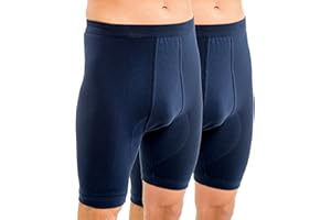 HERMKO 3980 2-pak męskich longpantów z rozporkiem, wysoki stan ze 100% bawełny ekologicznej