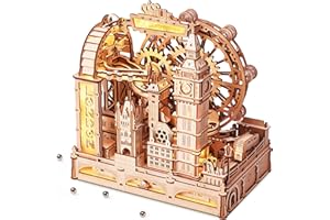ROKR 3D Wooden Puzzle for Adults Marble Travel London Building Model Kits with LED Light,DIY Wooden Model Building Construction Craft Kits,Birthday Gifts for Adults and Children