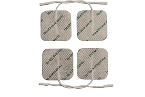 TENS EMS Électrodes Supérieures 4cm x 4cm Paquet de 4 Autocollantes pour Appareil Electrostimulation par Healthcare World
