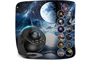 Macchiatto PRO Projecteur Ciel Etoile Planetarium Projecteur Galaxie avec 13 Disques de Film, Veilleuse Projecteur Réglage de Rotation à 360°pour Chambre Plafond Cadeaux Enfants Adultes