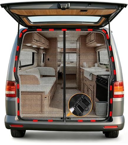ZATOOTO Moustiquaire Magnétique Compatible avec VW T5 T6 pour Porte Coulissante, Moustiquaire, Protection Solaire, Filet d'ombrage de Porte Latérale Camping ZATOOTO Moustiquaire Magnétique Compatible avec VW T5 T6 pour Porte Coulissante, Moustiquaire, Protection Solaire, Filet d'ombrage de Porte Latérale Camping