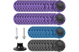 PMIQSA 50 Stücke 50mm CSD Scheibe Schleifscheibe,Reinigungsscheibe Set für Winkelschleifer, Grobreinigungsscheibe für Rostentferner Metall Holz Stein Beton 30x Lila + 10x Blau + 10x Schwarz