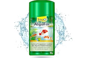Tetra Pond Algofin - Anti Algue pour Bassin de Jardin - Efficace sur tous types d'Algues - 1L