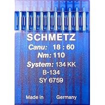 10 Aiguilles Machine à Coudre SCHMETZ - Système 134R Pour Machines Industrielles, Taille 120/19