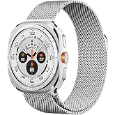 Rongep Samsung ile Uyumlu Galaxy Watch 7 Ultra 47mm İ&ccedil;in Milano Loop Metal Hasırlı Kordon Manyetik Yapılı Hafif Tasarımlı Bil