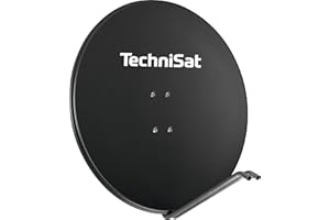 TechniSat SATMAN 850 PLUS - Satellitenschüssel (85 cm Sat Anlage, Antenne mit Mast- und AZ/EL-Halterung passend für UNYSAT-Universal LNB) Grau