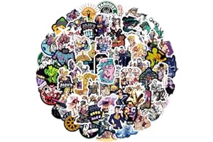 EVANMADER 100 Stück JoJo's Bizarre Adventure Aufkleber, wasserfeste Vinyl Sticker zum Verzieren von Tassen, Laptops, Wassergläsern, Kinderspielzeug und anderen Gegenständen