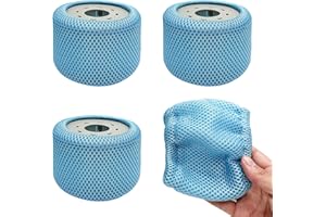 Rhsemi 4 Stück Schutznetze kompatibel für Whirlpools Filter,90 Pleats Sieb Ersatzfilter,Pool Spa Zubehör