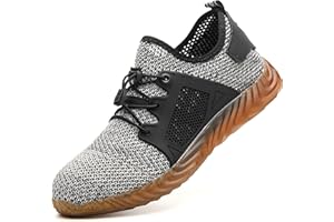 SAMKO Lightweight Breathable Steel Toe Cap Safety Shoes Work Shoes Trainers Protective Footwear for Construction Industrial