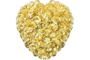 CO-RODE Lot de 1200 pétales de rose artificiels dorés pour mariage, fête, atmosphère romantique, Saint-Valentin, anniversaires de mariage