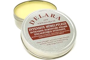 DELARA Intensive Möbelpflege, sehr hochwertiges Möbelwachs mit Bienenwachs und Kokosöl, 150 ml, farblos – Made in Germany