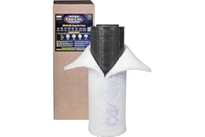 CAN Filtro de Carbón Activo Lite Plastico de Boca 125x450mm (300-330m3/H) Absorbe olores, extraccion Cultivo, Salas de Fumador, etc