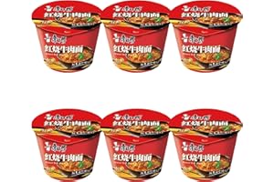 BESCH Pack 6 Copa Ramen Fideos Instantáneos Sabor Ternera - Instant Noodle Cup Tallarines