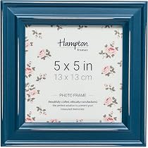 Cornice Portafoto Quadrata Paloma Hampton Frames - 10x10 Cm, Legno Giallo, Vetro, Per Scrivania O Mensola