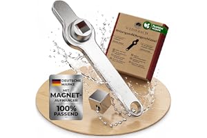 WEIDEBACH® Klucz do odpowietrzania ogrzewania, długi (stal nierdzewna 304), w zestawie uchwyt magnetyczny, odpowietrzacz grzejnika, czworokątny klucz odpowietrzający do wąskich szczelin