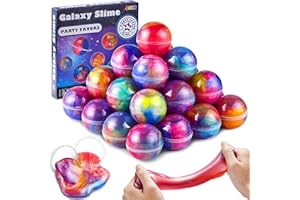 JOYIN Slime Party Favors, 24 Pack Galaxy Slime Ball Party Favors - Dehnbar, Nicht klebrig, Sauerei, Stressabbau und sicher für Mädchen und Jungen - Perfekt für Party, Klassenzimmer Belohnung