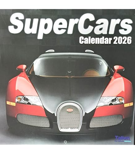 Calendario De Pared 2026 De Coches Clásicos - 16 Meses (Sep 2025-Dic 2026), Cuadrado Grande Con Rejilla Para Organización Familiar