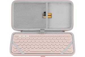 Geekria etui na klawiaturę, ochronna sztywna torba podróżna do kompaktowych klawiatur, kompatybilna z Logitech K380 i Logitech Pebble Keys 2 K380s (Pink)