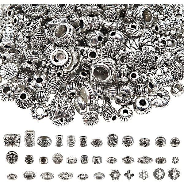 SUNNYCLUE - Lot De 100 Breloques En Alliage Argenté Style Tibétain (10 Styles) Pour Fabrication De Bijoux DIY