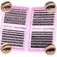wiwoseo Individual Eyelashes 560pcs Natural Cluster Lashes D Curl Lashes Individual Cluster Eyelashes Russian Lash Clusters Individual Lashes Natural Look Eyelashes for DIY at Home (8-16MM)