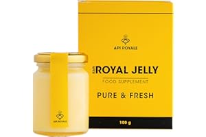 API ROYALE - Pure & Fresh Royal Jelly 100g– Premium Fresh Royal Jelly Nutritional Supplements 100% Natural with Natural and Non-Gluten Formula