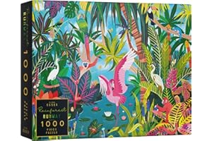 Elena Essex Jigsaw Puzzles for Adults 1000 - Rainforest Runway / 1000 Piece Jigsaw Puzzles for Adults / 1000 Piece Jigsaw Puzzles/Animal Bird Flamingo Puzzle/Jigsaws Size 70x50cm
