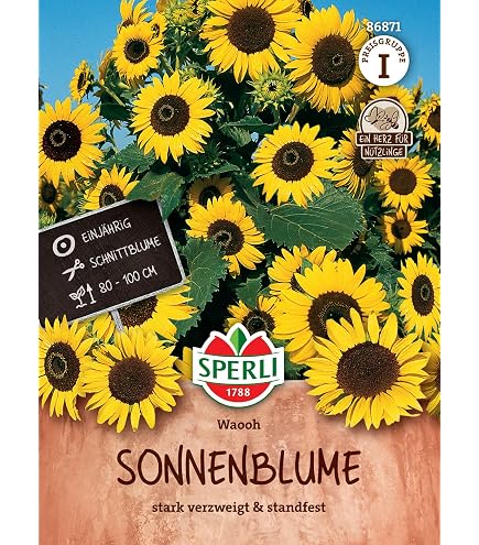 Sonnenblumen-Samen 'Magic Roundabout F1' – Pollenfrei, 20 Samen Für Hohe Blüten
