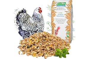 STAWA Premium Hühnerfutter, Geflügelkörnerfutter, ohne Gentechnik, mit Oregano-Öl und Pfefferminz-Öl, 25 kg