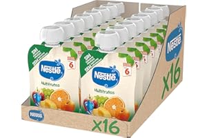 Nestlé Papillas Bolsita Puré Multifrutas, A Partir De Los 4 Meses, 90 G - Pack 16 bolsitas 90g