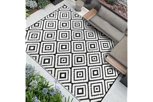 Famibay Tapis d'extérieur pour terrasse imperméable 180 x 270 cm, Grand Tapis de Jardin réversible en Paille en Plastique, Tapis de Camping Portable, Couverture de Pique-Nique, Tapis d'extérieur pour