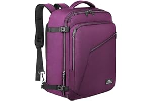 MATEIN Bagaż Podręczny 40x30x20, 24L Plecak Podróżny Męski i Damski do Ryanair, Eurowings, Wizzair, Vueling, Cabin Bag Travel Backpack do Pracy, Biznesu i Podróży, Fioletowy