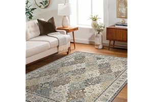 BEIMO Tapis lavable, antidérapant, 160 x 230 cm, style bohème vintage, léger et résistant décoloration, pour couloir, entrée, salon et zones à forte sollicitation