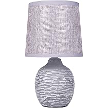 Set Di 2 Lampade Da Tavolo Zen Garden In Ceramica Antracite | Paralume In Iuta | Altezza 38cm - Foto 3