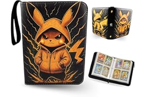 EZAYEEK® Raccoglitore Carta Con Illustrazione Unica - 60 Pagine/480 Tasche - Raccoglitore Carte Perfetto Da Regalare Ragazzi/Ragazze - Porta Carte Da Collezione Per Bambini & Adulti