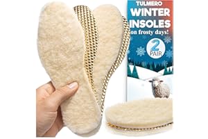 Thermoeinlegesohle Wollsohle für Winter Warme Schuheinlagen für Herren Damen und Kinder wärmende Einlegesohlen 2 Paare – TULMERO Einlagen Größe 40