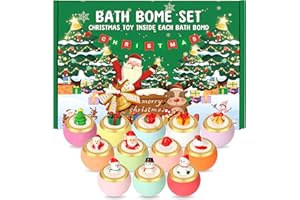MOMOSTAR Bombe da Bagno Bambini, 12 Bombe da Bagno con Sorpresa Giocattoli, Bombes da Bagnos Calendario Avvento Natale, Bombe da Doccia Regali di Compleanno Natale pour Bambini