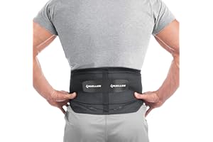 MUELLER Orthèse Dorsale Lombaire avec Coussin Amovible, Noir, Taille Unique