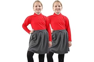 GW CLASSY OUTFIT GW CLASSYOUTFIT 2X BoysGirls Plain Long Sleeve Polo School Shirts Uniform PE Top Kids Tops Shirt