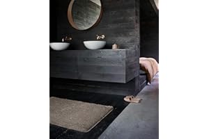 ‎WECON HOME WECONhome Basics Badteppich, Badematte, kuscheliger Flauschiger weicher Flor, rutschfest und waschbar, Joris (70 x 120 cm, Sand beige)