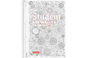 ‎BRUNNEN BRUNNEN 1067427 Notizblock/Collegeblock Student Zenart (A4, kariert Lineatur 28, 90 g/m², 80 Blatt) (1, A4 kariert | Lin. 28)