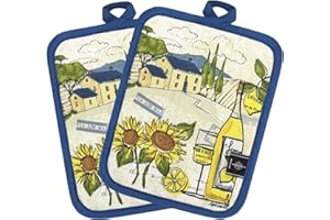 BONTHEE Presine in cotone resistente al calore per cucinare accessori da cucina 2 pezzi – girasole