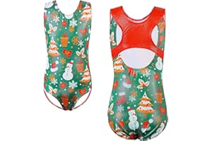 HUAANIUE Girl Gymnastics Leotard Sleeveless Diamond Splice Leotard Long Ballet Dancing Dress Sportwear 3-12Y Athletic Ballet Kids Aerobics Costume Dancewear