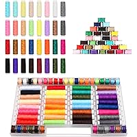 Kurtzy Set Of 20 Metallic Polyester Embroidery Thread For Embroidery Machine - 40 M Assorted Glitter Machines Embroidery Thread With Spool - Sewing Thread Set For Sewing Machine, Friendship Bracelets