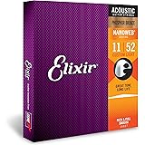 Elixir Strings Phosphor Bronze Acoustic Guitar Strings w NANOWEB Coating, Custom Light (.011-.052)