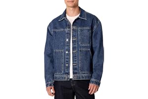 Amazon Essentials mäns styv denim avslappnad träningsjacka