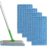 Zeltauto 4 Stück Mikrofaser Wischpads für Flash Speedmop Wiederverwendbar & Waschbar Nachfüllen, Nass- und Trockenreinigungsp