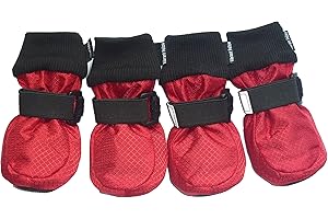 Vibrant Fellow, scarpette per cani per proteggere le zampe, impermeabili, morbide e anti-scivolo, confezione da 4